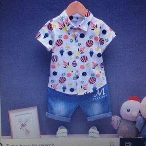 Summer Cotton Children's Suit Boys
